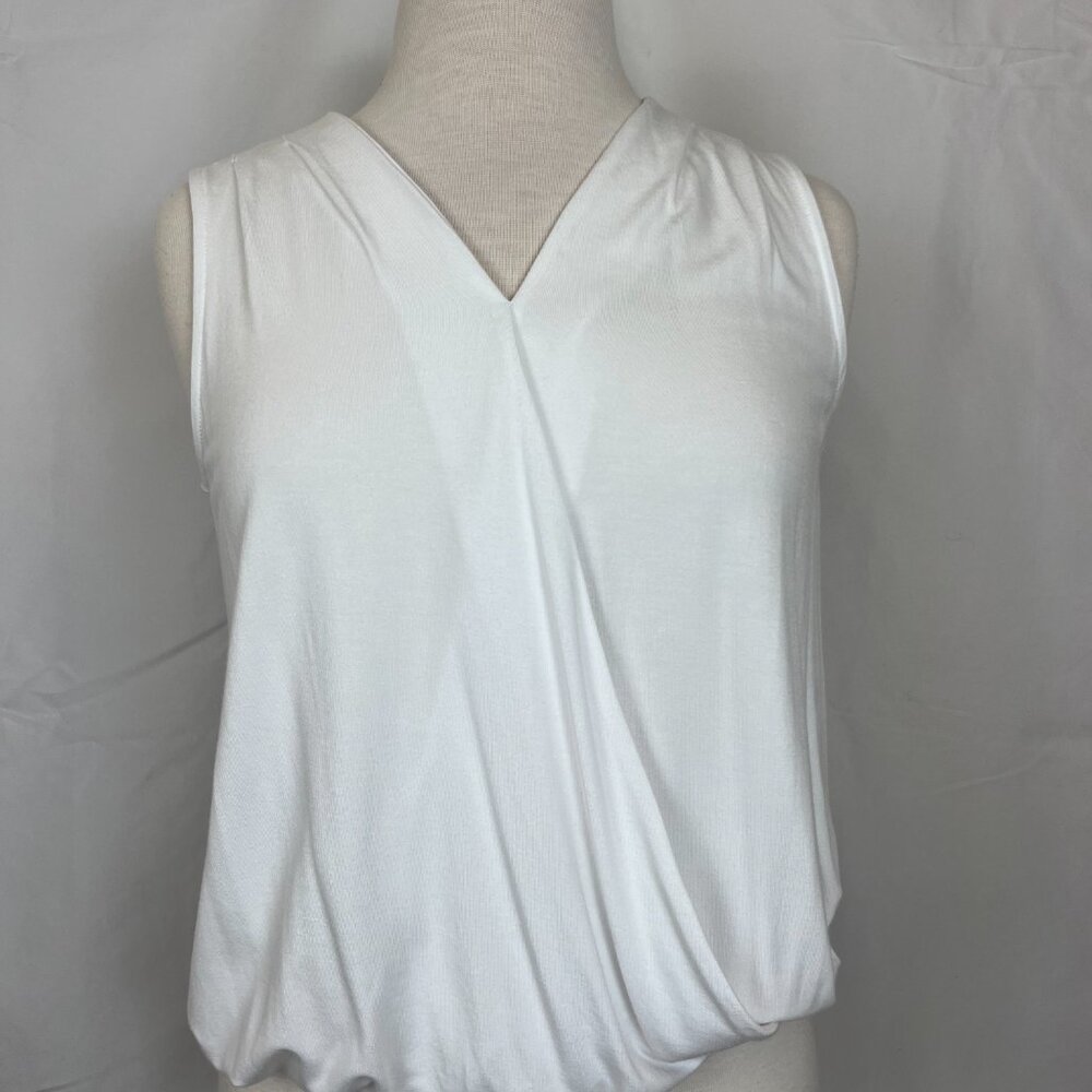 Liverpool sleeveless drape v-neck tank
